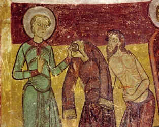 Saint Giles Gives His Cloak to the Sick Beggar